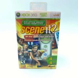 XBOX 360 Scene It? Box Office Smash Set w/ 4 Controllers & Game NEW Open Box